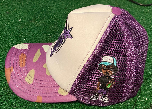 PURPLE TRUCKER HAT